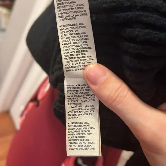 Wool blend, basic black turtleneck - Picture 3 of 3